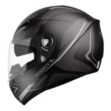 Imagem de Capacete Fechado Ebf Xtroy Drone Preto e Prata Fosco Com Óculos-Unissex