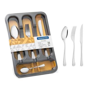 Imagem de Faqueiro Havana Em Aço Inox Com Facas Para Churrasco Acabamento Brilho