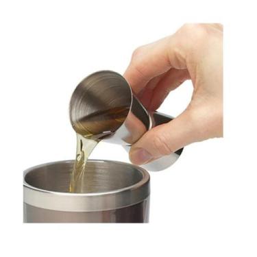 Imagem de Dosador Duplo Drinks Inox 25ml e 50ml Copo Medidor Bebidas - Yazi