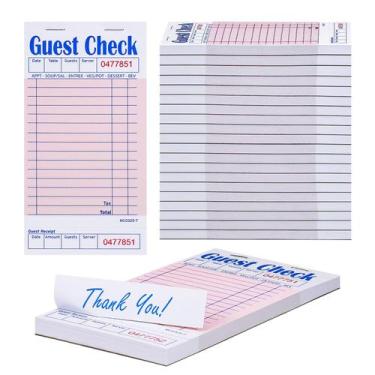 Imagem de Guest Checks Methdic Link Server Note Pads 1000 pedidos