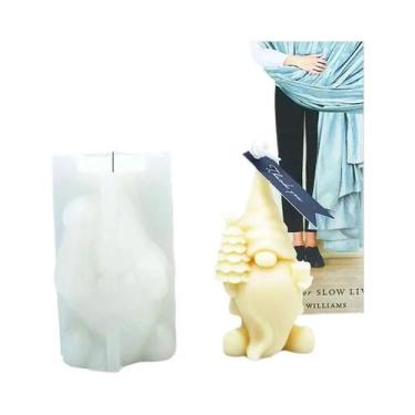 Imagem de Molde De Silicone 3D De Papai Noel Com Barba Para Fazer Velas De Cera 