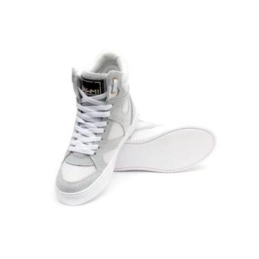 Imagem de Tênis Academia Bota Botinha Sneaker Feminino Cano Alto Fitness Couro L