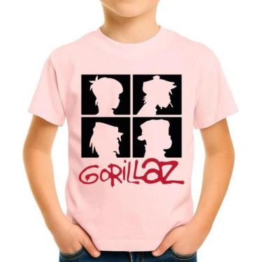 Imagem de Camiseta Camisa Infantil Juvenil Banda GorillazZ Poster Rock HipHop M1