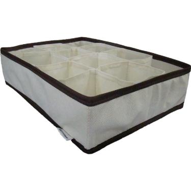 Imagem de Organizador de Gavetas 27X36 c/ 12 divisões Bege/Marrom