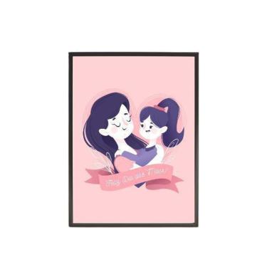 Imagem de Quadro Desenho Feliz Dia Das Mães 20X30Cm