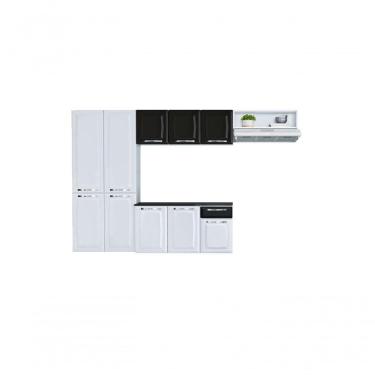 Imagem de Cozinha De Aço Compacta 4 Peças Amanda - Itatiaia Branco-preto