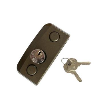 Imagem de Fechadura para Porta de Vidro de Abrir 6 a 10mm com Miolo e 2 Chaves  