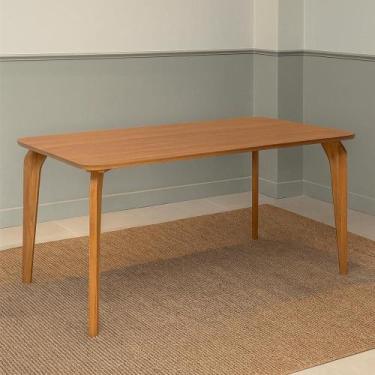 Imagem de Mesa de Jantar Vitória 160x80 Tampo Laminado Madeira Base Madeira Cina