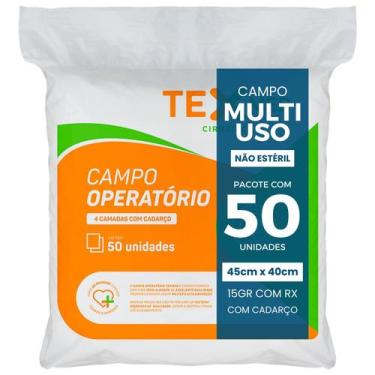 Imagem de Compressa Campo Operatório 15g C/fio Radiopaco 40x45 50 Unid - TEXMED