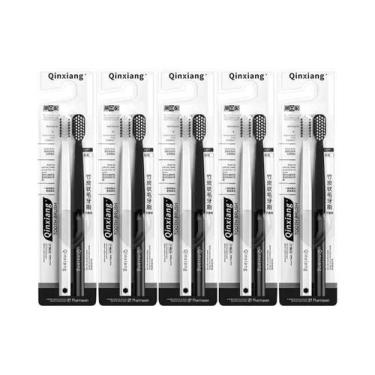 Imagem de Conjunto De Escovas De Dente De Carvão De Bambu Com Cerdas Macias Para