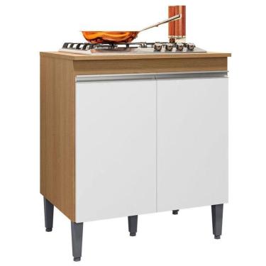 Imagem de Balcão Para Cooktop Andréia Amêndoa Branco - Ajl