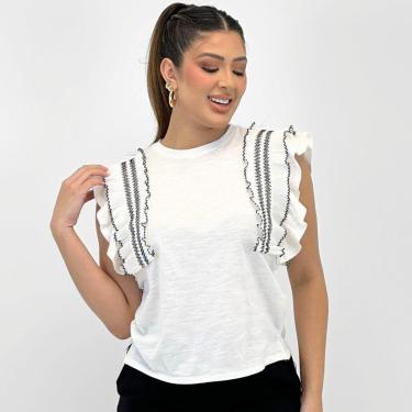 Imagem de Blusa Enfim T-shirt Muscle Tee com Babados Feminina-Feminino