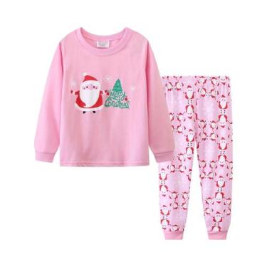 Imagem de Conjunto De Pijamas De Natal Para Meninos Com Estampa De Desenhos Anim