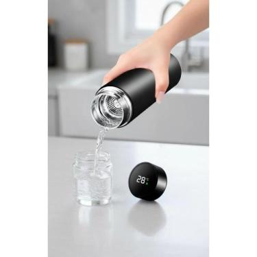 Imagem de Garrafa Térmica LED 500ml Inox: Temperatura Exata! - Congratulations S