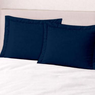 Imagem de Kit 2 Fronhas Aba 70x50cm Percal 180 fios 80% algodão - Rafaloro Enxov