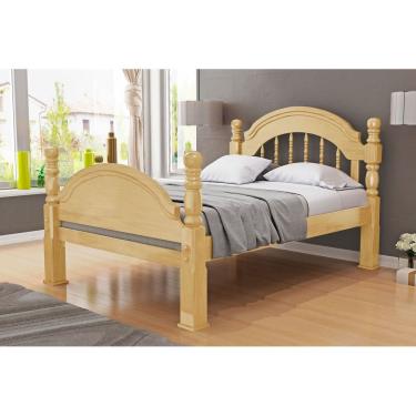 Imagem de Cama Queen Size Eliane Pezeira Alta De Madeira Maciça Pinus