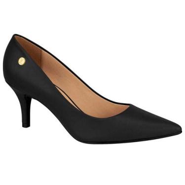 Imagem de Scarpin Feminino Salto Médio Pelica Preto Vizzano 1185.702, 36