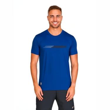 Imagem de Cobra D'Agua, Camiseta Dif Barrado Sports Active Flex, Manga Curta, Dry Fit, UV50+, Azul, M