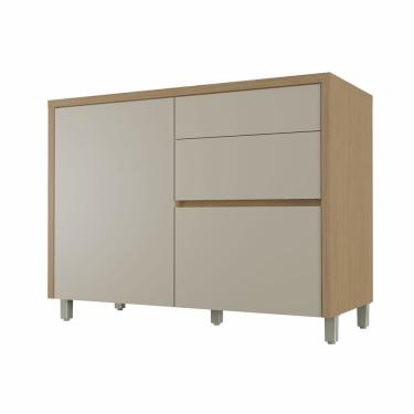 Imagem de Balcao Condessa 1 Porta 3 Gavetas 120cm em MDF Cozinhas Nesher