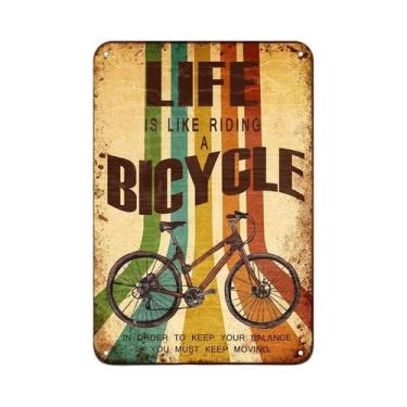 Imagem de Placa De Metal Vintage Com Tema De Ciclismo, Pintura Em Ferro Para Dec
