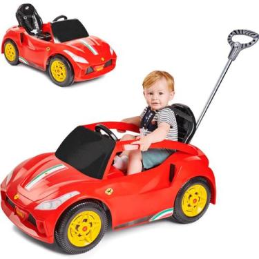 Imagem de Carrinho de Passeio e Pedal 2 em 1 Calesita racer Turbo Vermelho