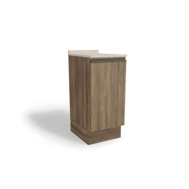 Imagem de Nicho para Cozinha Maxxi G741 com 1 Porta MDF 40CM Nogal-Orion com Tampo Marrom