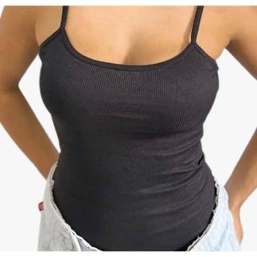 Imagem de Regata Feminina Alça Fina Básica Moda Do P ao GG Basic Blusinha