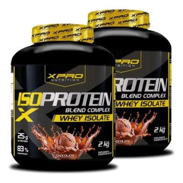 Imagem de Kit 2 Suplementos Whey Protein Isolado Iso Protein Blend Com - Congrat