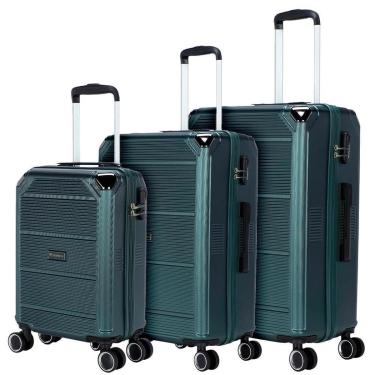 Imagem de Kit 3 Malas De Viagem Primicia Resistente Espaçosa Moderna Puxador Rodinha 360-Unissex