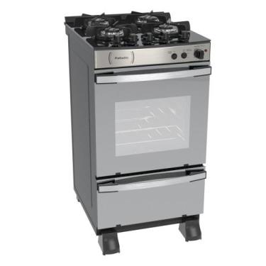 Imagem de Fogao a Gas 4 Bocas Venax Palladio Vitreo Inox, 110V