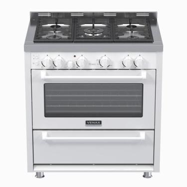 Imagem de Fogao a Gas 5 Bocas Venax Temis Branco, 110V