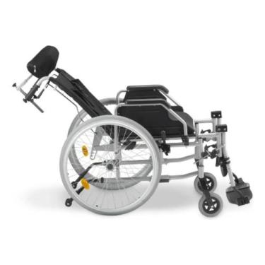 Imagem de Cadeira de Rodas Reclinável Dobrável em Alumínio modelo D700 - Dellame