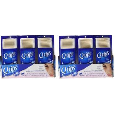 Imagem de Cotonetes de algodão com pontas de 625 ct x 3 (pacote com 2) - Q-tips