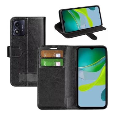 Imagem de Capa Flip Tipo Carteira Para Motorola Moto E13 Preta Cor:Preto - LXL