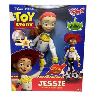 Imagem de Boneca Jessie Vaqueira Toy Story 38 cm Tecido C/ Chapeu e Fala Frases 