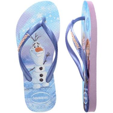 Imagem de Chinelo Havaianas Kids Slim Princess Coleçao 2024, Roxo fantasy, 27/28
