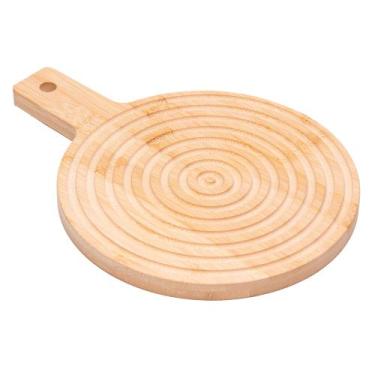 Imagem de Tábua Redonda Decorativa Aura 27cm x 20cm x 1,5cm Bambu - Lyor