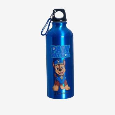 Imagem de Garrafa de aluminio azul 500ml c/mosquetao chase - Patrulha Canina