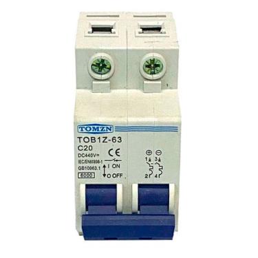 Imagem de Disjuntor Bipolar 20A 440VDC Tomzn