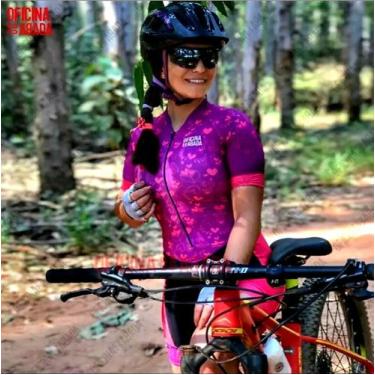 Imagem de Macacão de Ciclismo Feminino Proteção UV50+ e antibacteriana para uso 