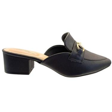 Imagem de Tamanco Feminino Mule Ultra Conforto Macio Salto Modare Cor:PretoTaman