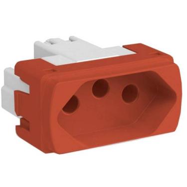 Imagem de Módulo Tomada 2 Pinos + Terra 20 Amperes Vermelho Miluz - S3B70359 - S