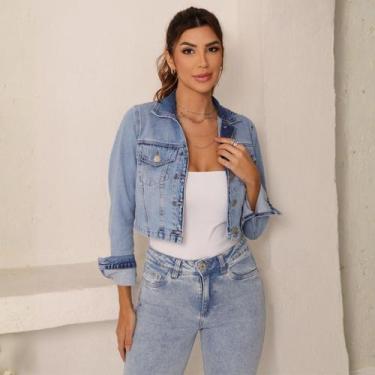 Imagem de Jaqueta Jeans Cropped Feminina Revanche Mediolano, P