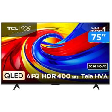 Imagem de Smart TV 75" TCL 4K UHD QLED 75P7L Google TV 2026, 75"