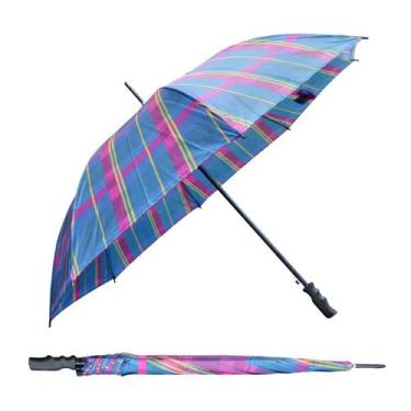 Imagem de Guarda chuva automatico portaria xadrez poliester 8 varetas - QUERO PR