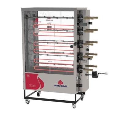 Imagem de Forno Assador Rotativo Elétrico Progás 380V PR-6100E DUO 10 ESPETOS A 