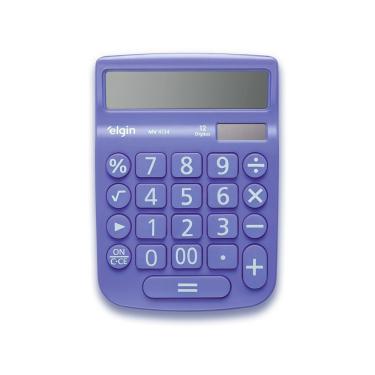 Imagem de Calculadora de Mesa Elgin Mv4130 com 12 Dígitos Função Correção Visor Cristal Líquido Rosa
