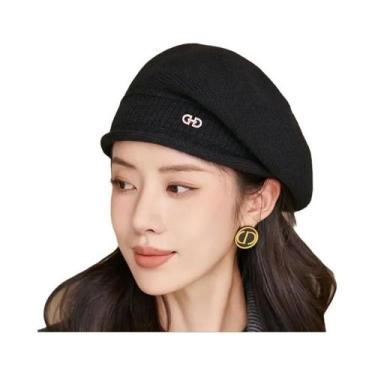 Imagem de Gorro Feminino De Fleece Macio E Confortável Com Bolso, Boné De Tricô 