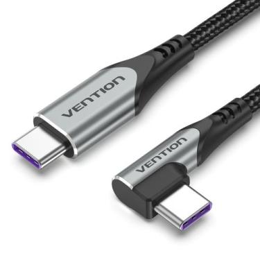 Imagem de Cabo Carregador Turbo Usb Tipo-c 100w 5a L 90º Vention 2m - Bbacomerci