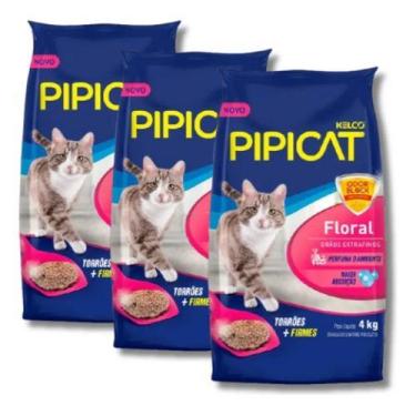 Imagem de Kit 3x areia pipicat floral 4kg - KELCO